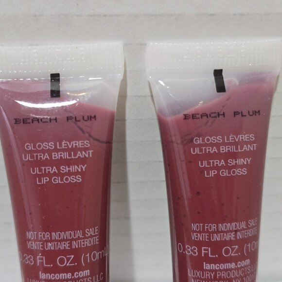 Discontinued Rare Lancome Juicy Tubes Lip Gloss Beach Plum .33 oz (lot of 2) New - Picture 3 of 3